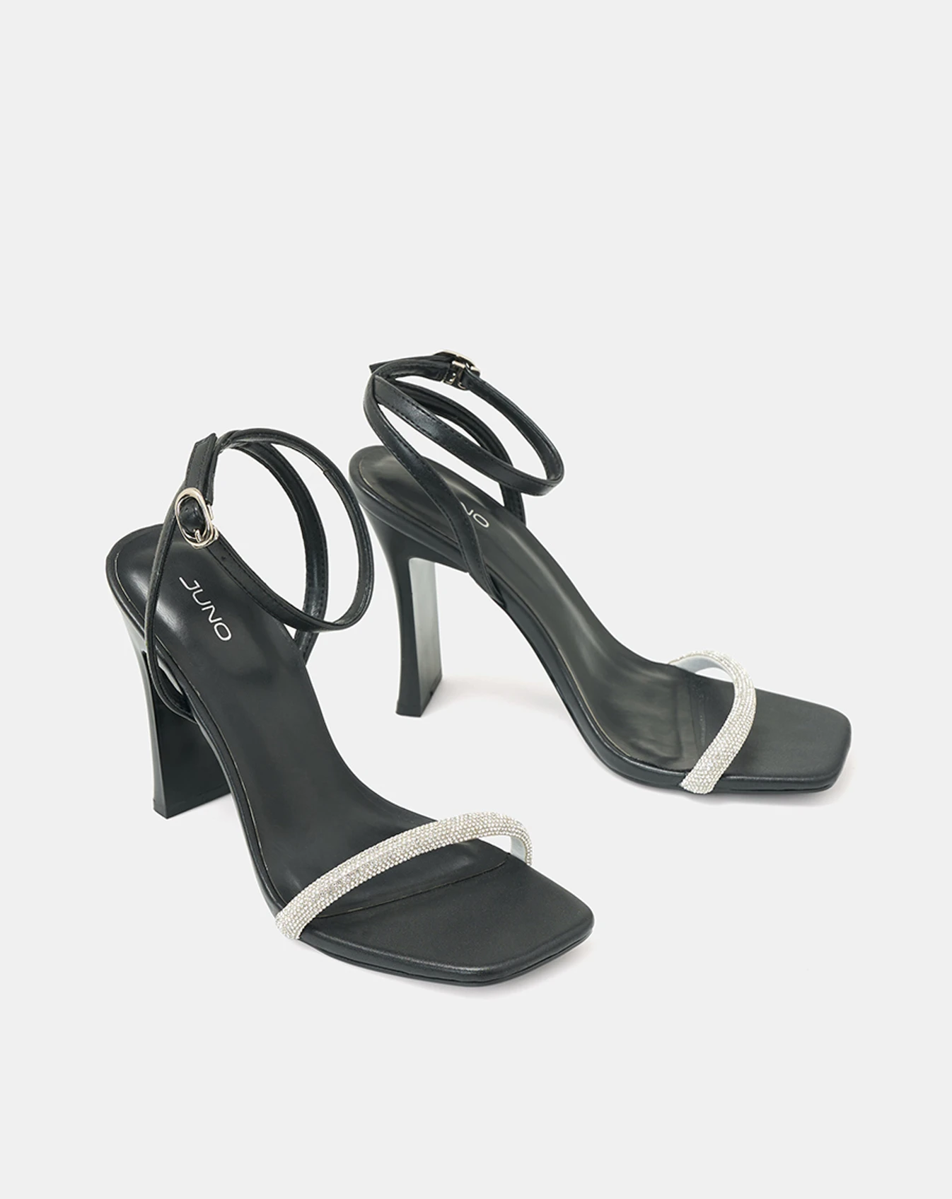 Giày Sandal Gót Thanh Phối Dây Kim Tuyến - Image 7