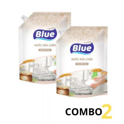 Combo 2 túi nước rửa chén Blue chiết xuất gạo túi 2.1L (2 túi)