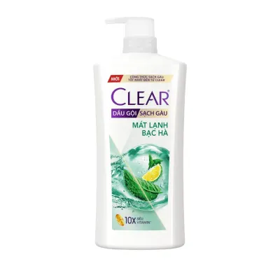Dầu gội mát lạnh bạc hà Clear chai 880g