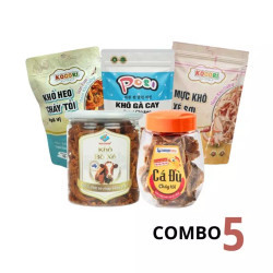 Combo mồi nhắm 5 loại khô