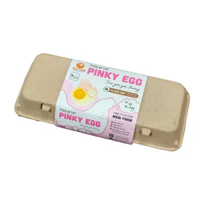 Hộp 10 quả trứng gà Pinky size 60g Mebi Farm