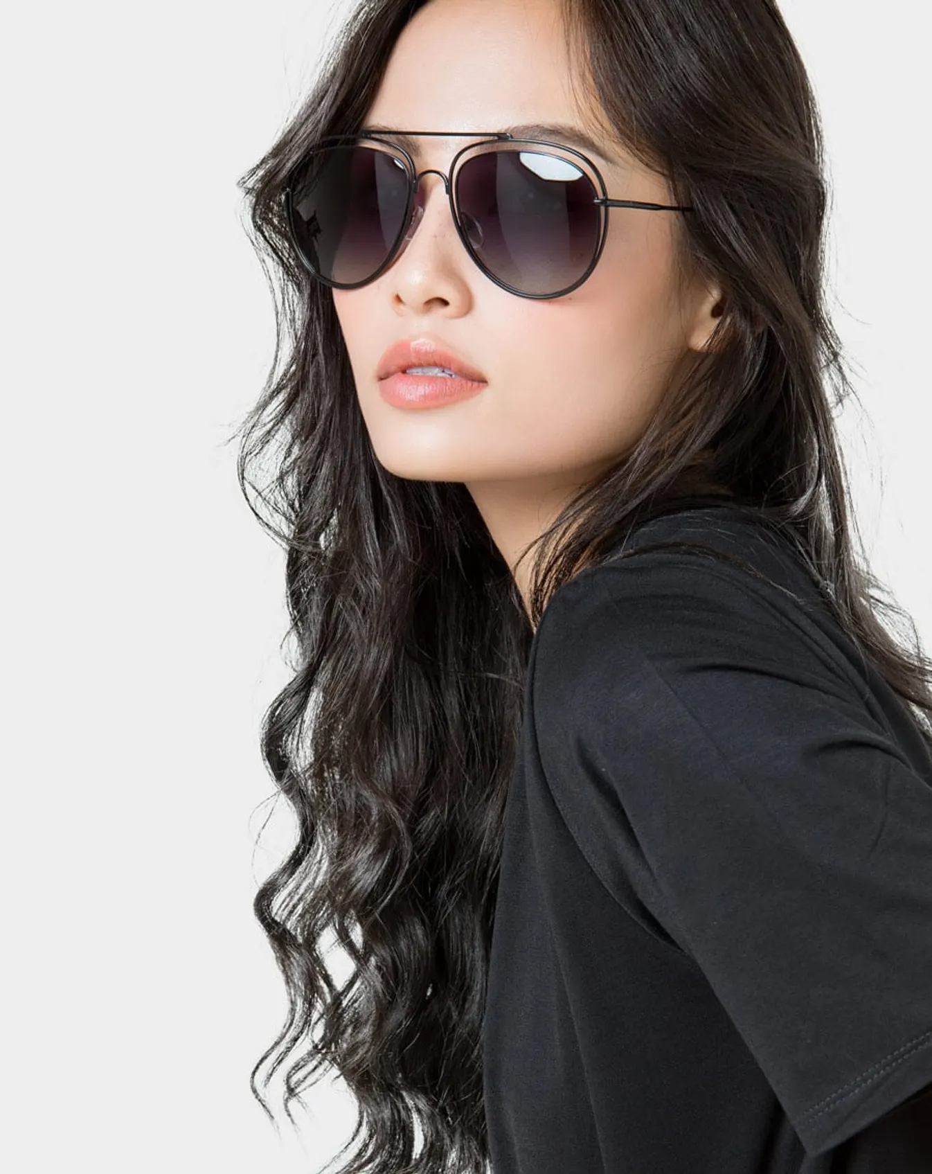 Mắt kính ovan gọng kim loại kép - Image 4
