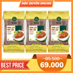 Combo 3 bún lứt Đại Lộc Hapinut gói 255g (3 Gói)