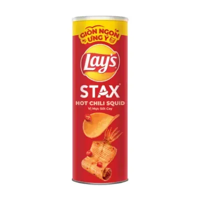 Snack khoai tây Lay’s Stax vị mực sốt cay hộp 90g