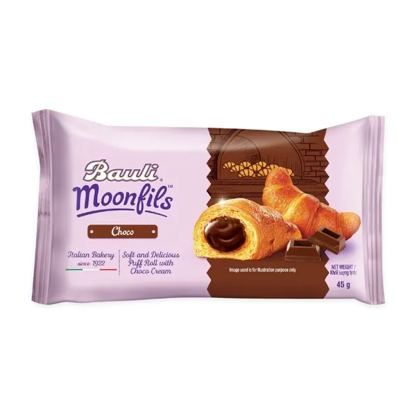 Bánh sừng bò socola Bauli Moonfils gói 45g