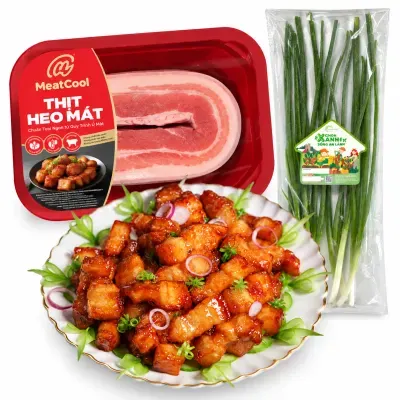 Combo 400g ba rọi heo và hành lá