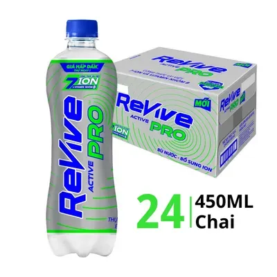 Thùng 24 chai nước uống điện giải Revive Active Pro 450ml