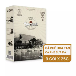 Cà phê hòa tan sữa đá Legend Trung Nguyên hộp 9 gói x 25g
