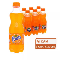 Lốc nước ngọt Fanta cam 390ml (6 chai)