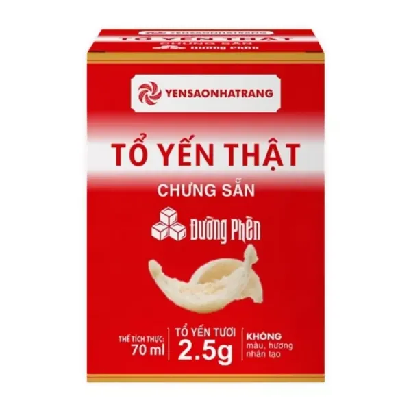 Tổ yến thật chưng sẵn đường phèn Yến Sào Nha Trang hũ 70ml