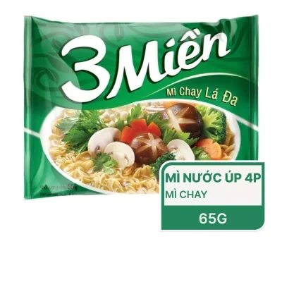 Mì chay lá đa 3 Miền gói 65g