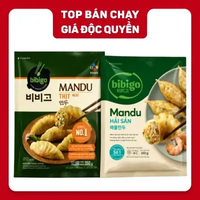 Combo bánh xếp mandu nhân hải sản và thịt Bibigo 350g