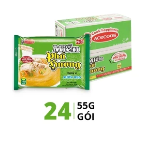 Thùng 24 gói miến Phú Hương Acecook vị sườn heo 55g