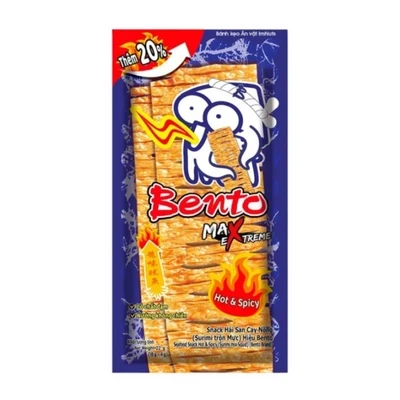 Snack hải sản tẩm gia vị cay ngọt Bento gói 22g