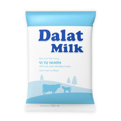 Sữa tươi tiệt trùng ít đường Đà Lạt Milk 220ml (1 Gói)