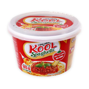 Mì spaghetti xốt thịt bò bằm và cà chua Kool hộp 105g