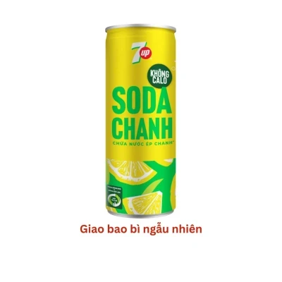 Nước ngọt soda chanh không calo 7up lon 320ml