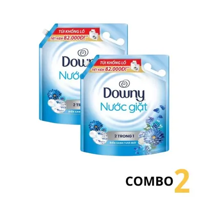 Combo 2 túi nước giặt Downy biển xanh tươi mát 3kg