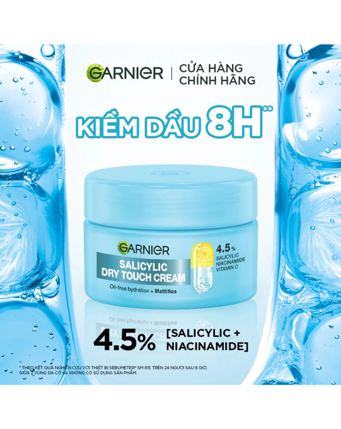 Kem Dưỡng Ẩm Garnier Kết Cấu Mochi Kiềm Dầu 8H 30ml KDD020 - Image 1