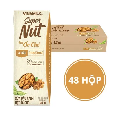Thùng 48 hộp sữa hạt óc chó Vinamilk 180ml