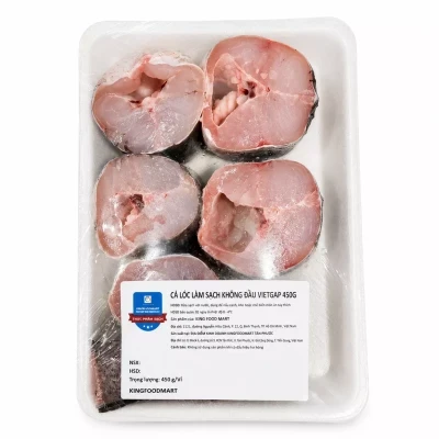 Cá lóc làm sạch không đầu VietGAP vỉ 450g
