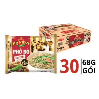 Thùng 30 gói phở ăn liền Đệ Nhất Acecook hương vị bò 68g