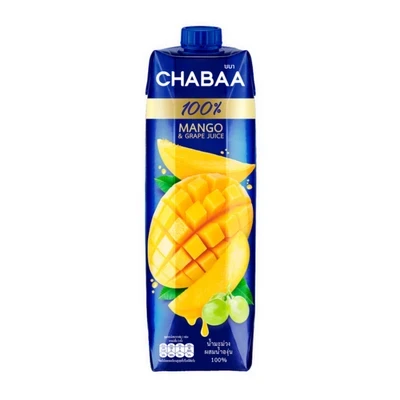 Nước ép xoài & nho 100% Chabaa hộp 1L