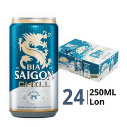 Thùng bia Chill 4.6% Sài Gòn lon 250ml (24 Lon)