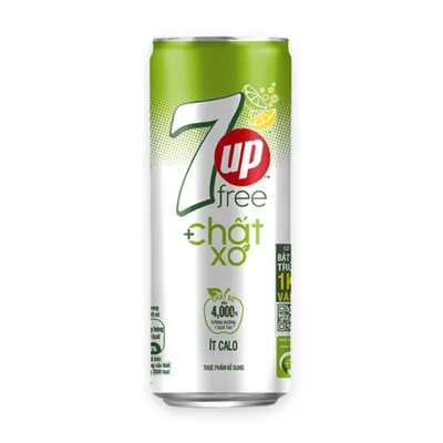 Nước ngọt bổ sung chất xơ ít calo 7UP lon 320ml