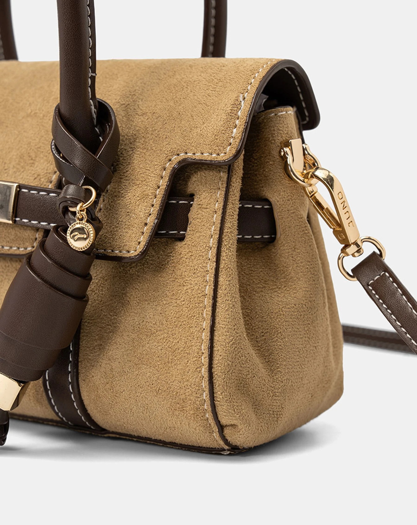 Túi Xách Nhỏ Croissant Satchel Bag With Belt Detail - Image 5