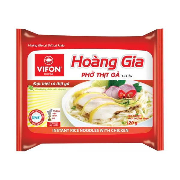 Phở thịt gà hoàng gia (Có gói thịt gà thật) Vifon gói 120g
