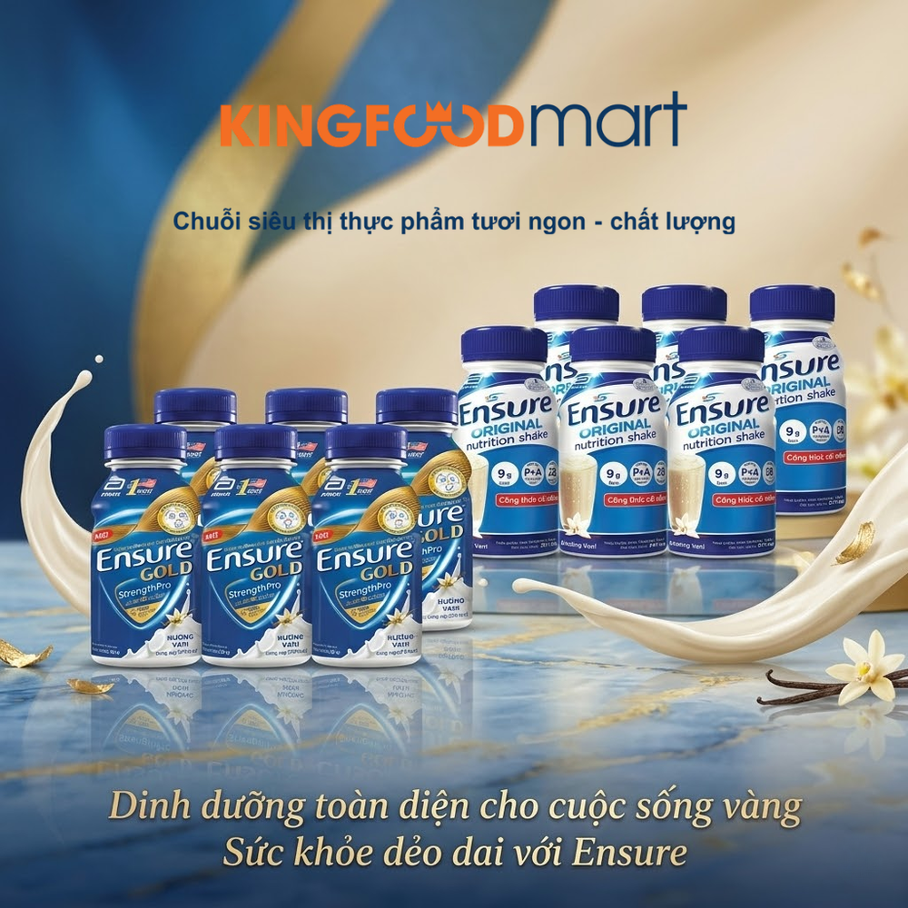 Sữa Ensure lốc 6 chai dòng Original và Gold Vigor mới nhất giúp người tiêu dùng dễ dàng lựa chọn.
