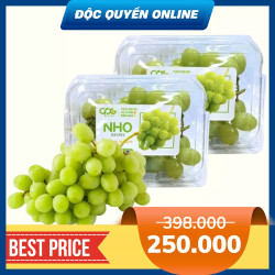 Combo nho xanh Mỹ không hạt hộp 450g (2 Hộp)