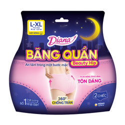 Băng vệ sinh ban đêm dạng quần size L-XL gói 2 miếng Diana (1 Gói)