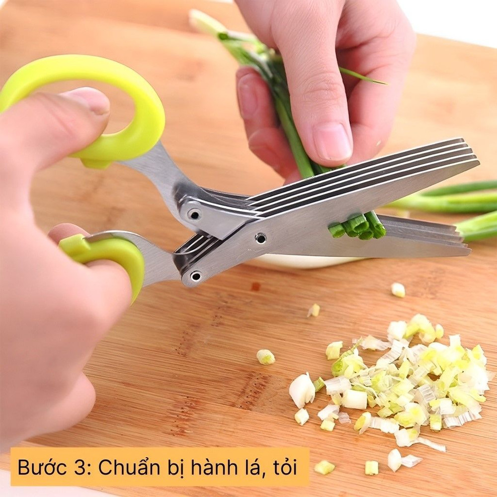 chuẩn bị hành lá tỏi