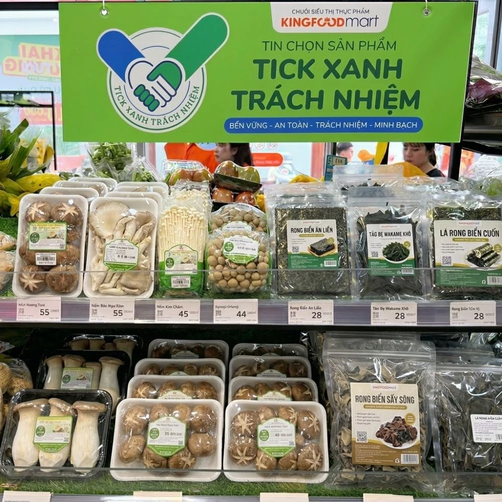 Top 5 thương hiệu nấm và rong biển Tick Xanh tại Kingfoodmart cho người yêu thực phẩm healthy

