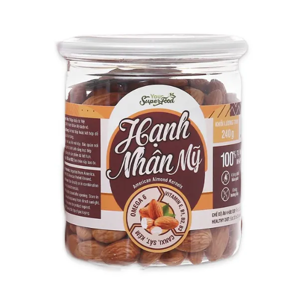Hạnh nhân Mỹ Your Super Food hũ 240g