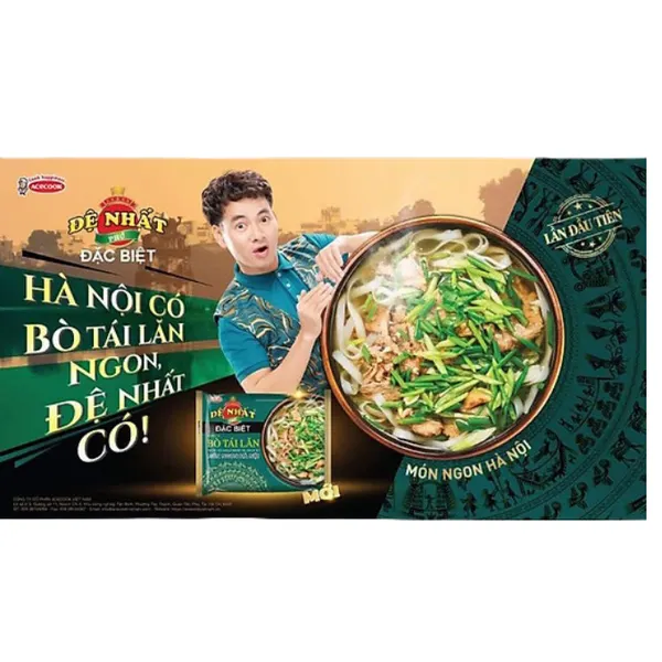 Thùng 30 gói phở ăn liền Đệ Nhất Acecook hương vị bò tái lăn 68g