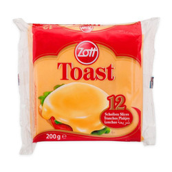 Phô mai lát vị Toast Zott gói 200g (1 Gói)