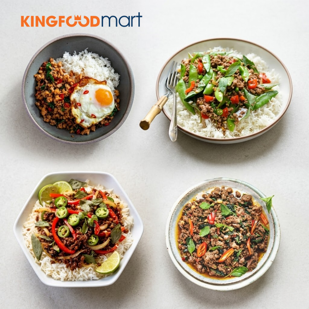 Các biến tấu món Pad Kra Pao bò được yêu thích nhất cho gia đình.