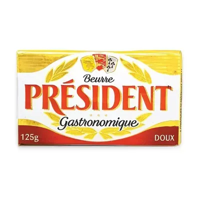 Bơ lạt 82% béo President khối 125g