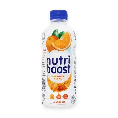 Nước sữa trái cây Nutri Boost vị cam chai 297ml