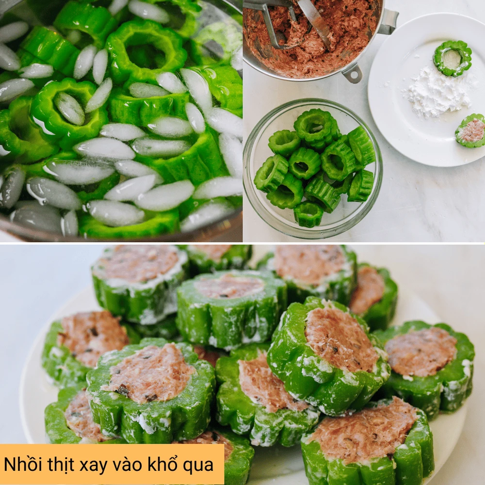 Nhồi thịt xay vào khổ qua