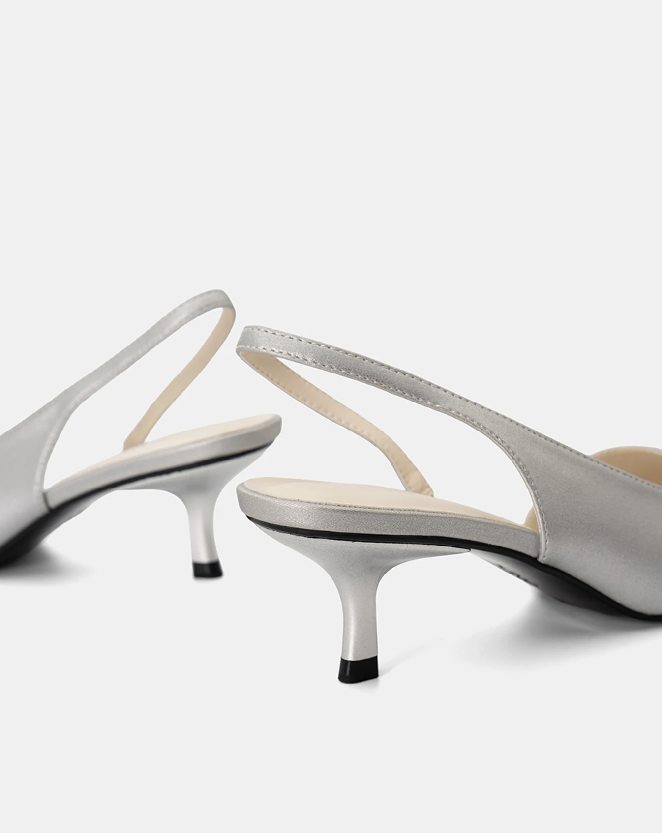 Giày Cao Gót Slingback Kitten Heel Mũi Nhọn - Image 5