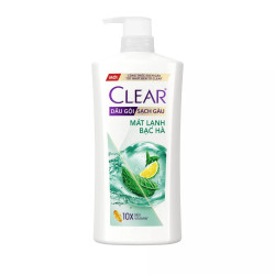 Dầu gội mát lạnh bạc hà Clear chai 880g (1 Chai)