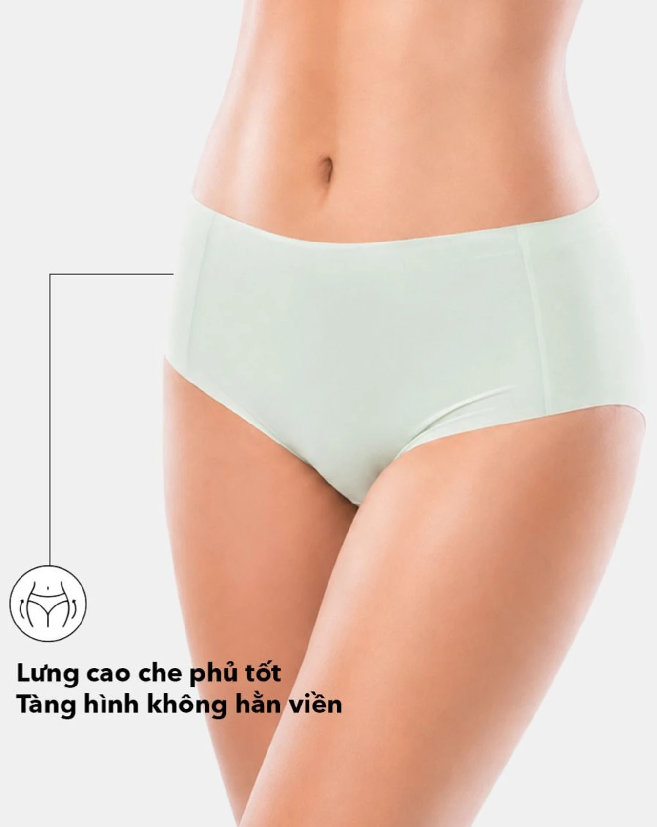 Quần lót lưng cao vải su không đường may - Image 4