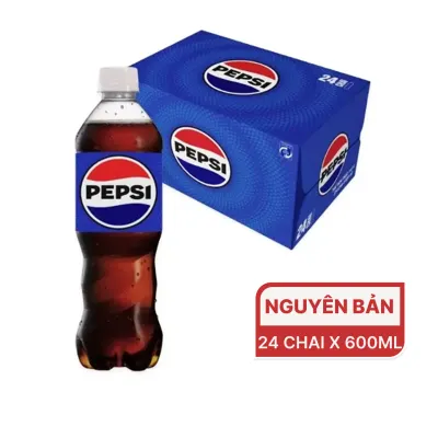 Thùng 24 chai nước ngọt Pepsi 600ml