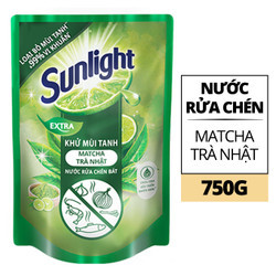 Nước rửa chén Sunlight matcha trà túi 750g