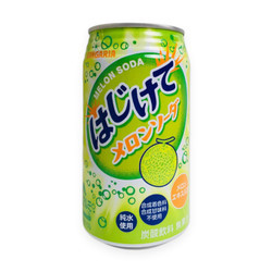 Nước soda có ga vị dưa lưới Sangaria lon 350ml