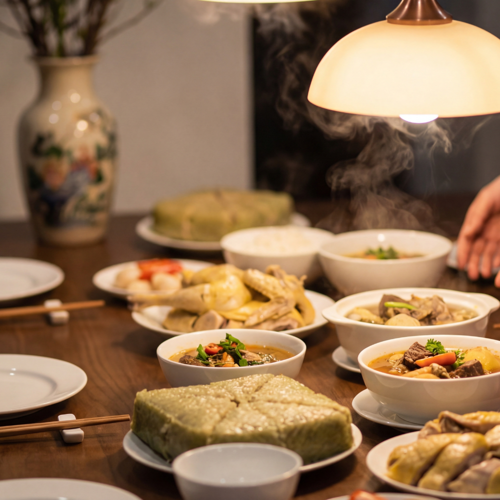 Mâm cỗ ngày Tết